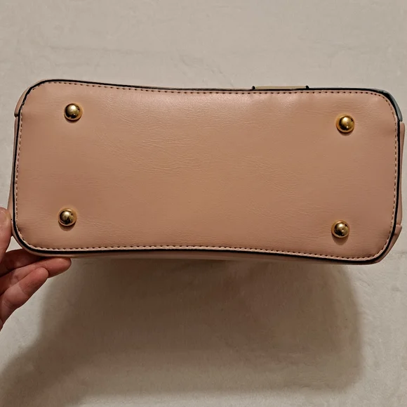 Jane Novo Pink Tan & Blue Colorblock Convertable Handbag Crossbody Bag - Picture 5 of 10